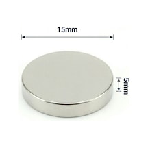 25 Adet - 15x5 Mm Neodyum Mıknatıs Neodim Magnet Yuvarlak