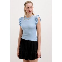 Bigdart 0430 Örme Bluz - Mavi 0430bgd19-008-14329 001
