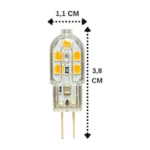 6 Adet Osaka 2w Sarı Işık 3000k G4 Duylu Led Kapsül Ampul