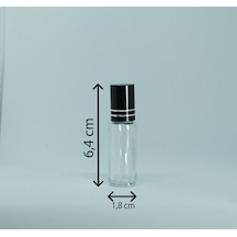 Roll-on Parfüm Şişesi 4-5 Ml 20 Adet Siyah Kapaklı Boş Şişe