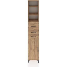 Hyperion Dolap 4 Raflı 3 Çekmeceli Tek Kapaklı 44x44x243 Çam-çam Atlas Çam