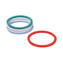 Ikea 365+ 4'lü Yuvarlak Gıda Saklama Kabı Contası 14,0 X 14,0 Cm Kırmızı Beyaz Mavi Açık Yeşil Çok Renkli