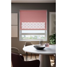 Perdea Lazer Kesim Mat Stor Perde, Lazer Kesimli Klasik Serisi, C-111006 Gül Kurusu Renk