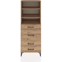 Hyperion Dolap 3 Raflı 4 Çekmeceli 60x44x163 Çam-çam Çam