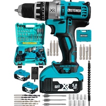 Steiner XR 58 V 5Ah Darbeli Li-ion Çift Akülü Şarjlı Vidalama Matkap + 30 Parça Pro Set
