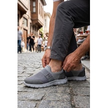 Fort 2023 Anatomik Rahat Esnek Bağcıksız Erkek Sneaker Ayakkabı Füme