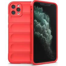 Apple İphone 11 Pro Max Kılıf Optimum Silikon - Kırmızı 0.2M-Çok Renkli