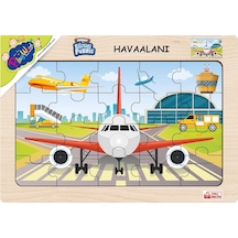 Ahşap Eğitici Puzzle Havaalanı