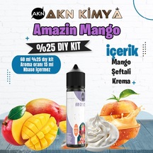 Amazin Mango Yoğun Dıy Kit Mango Şeftali Gıda Aroması %25 Oranda Aroma İçerir Hazır Değildir 60 Ml