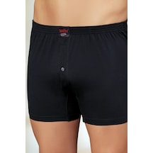 Erkek Siyah 6'lı Paket %100 Pamuklu Boxer Siyah