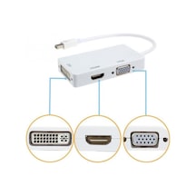 Apple Uyumlu MacBook Air Mini Displayport To Hdmi Vga Dvi Çevirici