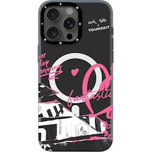 İphone 15 Pro Uyumlu Kılıf Magsafe Şarj Özellikli Shu Tasarımlı Youngkit Dreamland Serisi Siyah