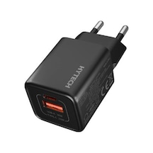 Hytech Hy-xeg35 Type Usb-c 35w Pd + 18w Usb Qc 3.0 Gan Pd-pps Siyah Hızlı Ev Şarj Adaptörü Kdo