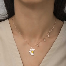 Stillove Gümüş Rose Papatya Seviyor Sevmiyor Kadın Kolye