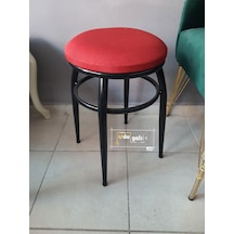 Mutfak Balkon Teras Ofis Krom Tabure Kara Inci Karışık Renk
