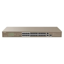 24port 250w Full Poe Tef1126p-24-250w 10/100/ 2x1000 1x Sfp Yönetilemez Switch Rackmount