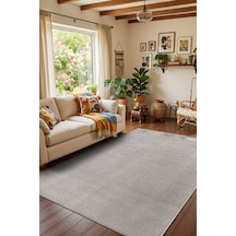 Valerıa Vlr01g Gri Dekoratif Şönil Kilim Modern Desen Yıkanabilir Yumuşak Kaymaz Taban Halı Yolluk