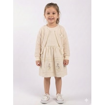 Xo Kids Kız Çocuk Elbise + Bolero 2-5 Yaş 52122 Bej