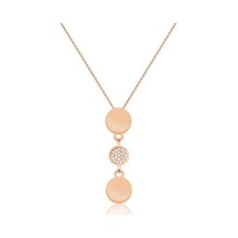 Tektaş - Pembe Altın 14 Ayar Geometrik Kolye N11.45680