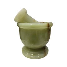 Doğal Oniks Taşı Havan Yeşil