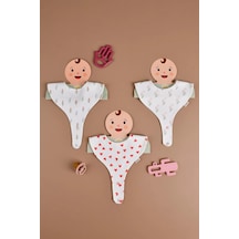 E&f Store Kız Bebek 3'lü Sıvı Geçirmez Emzik Tutucu Mama Önlüğü - Model 2 Çok Renkli