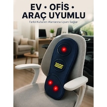 Isıtmalı Bel Masaj Minderi Ev Ofis Araç Uyumlu Titreşimli Destek Düz Renkli