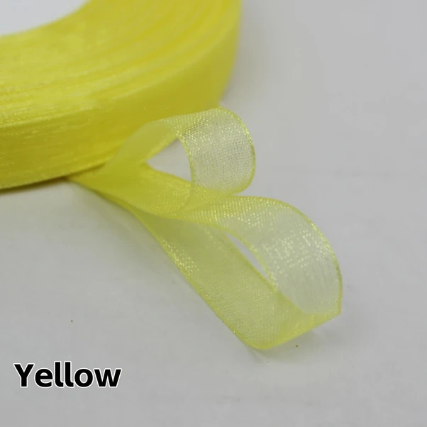 Chuangyinshop 50 Yarda Sarı 10mm Organza Kurdele: Düğün, Hediye Paketleme Ve Parti Dekorasyonları İçin