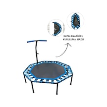 Ckspor 135 Cm Katlanabilir Sekizgen Step Trambolin Tutunmalı Trambolin Fitness Zıplama Trambolini
