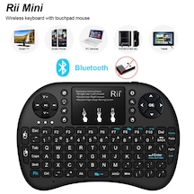 Rii Mini I8 + BT Bluetooth Kablosuz Arka Işıklı Touchpad Klavye