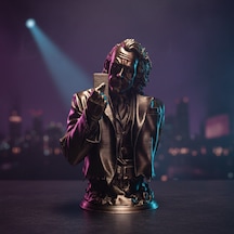 Joker Karakter Biblo - 3d Yazıcı Tasarımı Özel Seri Sinema Figürü 10x6,3 Cm