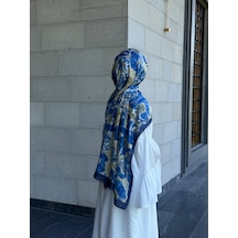 Qalortex Scarf Pamuklu Mimoza Desen Şal- Latte/laci
