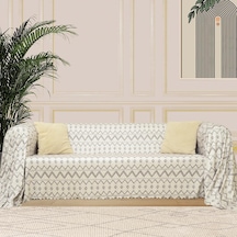 SoftMicro İskandinav Desenli Gri Koltuk Örtüsü,180x220 cm Kanepe Örtüsü, Koltuk Şalı, Tv Battaniyesi