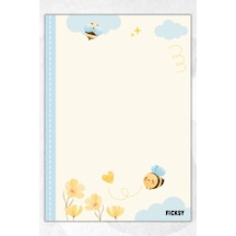 A5 Arı Bloknot Çizgisiz Defter - 50 Yaprak - Memopad - Notepad - Not Defteri - Not Kağıdı Çok Renkli Çok Renkli