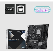 Msı Pro H810m-e Ddr5 6400mt/s 1xhdmı 1xdp 1xm.2 Usb 3.2 Matx 1851p Intel Ultra Processors Serıes 2