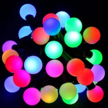 5 Metre 28 Led Fişli RGB Mini Top Led Siyah Kablo