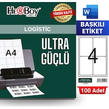 Herboy Hb-1004 99,1 X 139 Mm A4 Baskılı Laser Etiket 100 Adet