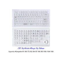 136 Tuşlu Keycaps Beyaz Baskılı, Şeffaf, 136 Tuşlu Korece Yazı Tipi Kutulu Tüm Mekanik-manyetik Klavyeler İle Uyum Sağlamaktadır.