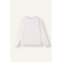 Defacto Loose Fit Bisiklet Yaka Uzun Kollu Basic Tişört I9309ax26auwt32 Beyaz-wt32
