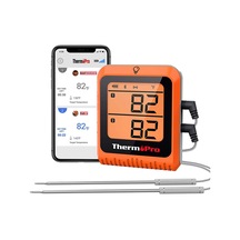ThermoPro TP920 Cep Telefonu Kontrollü, Bluetooth ve Çift Problu Profesyonel Gıda Pişirme Termometre