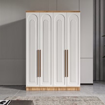 Flora 4 Kapaklı Komple Mdf Gardırop - Elbise Dolabı