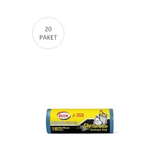 J-350 Jumbo Boy Çöp Torbası 80 X 110 Cm 10 Lu Rulo X 20 Paket 200 Adet Mavi