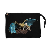 Baby Dragon Siyah Clutch Astarlı Cüzdan / El Çantası