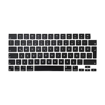 Arabulalaca Apple Uyumlu MacBook Pro 16.2 A2780 Türkçe Q Silikon Klavye Siyah