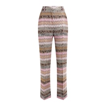 Missoni Zigzag Desenli Lame Viskon Karışımlı Kısa Pantolon Kahverengi