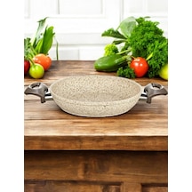 Falez Creamy Granit Tava Sahan 20 Cm siyah
