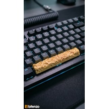 Custom Tasarım Mekanik Klavye Spacebar Keycap - 6.25u Uyumlu Özel Dokulu Boşluk Tuşu - Pastel Sarı