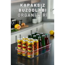 Buzdolabı Dolapiçi Düzenleyici Organizer Kapaksız Tekli Mini Şeffaf