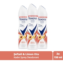Rexona Şeftali & Limon Otu Kadın Sprey Deodorant 3 x 150 ML