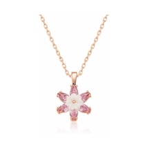 925 Ayar Gümüş Rose Pembe Lotus Çiçeği Kolye Arbltgs995bz53kemcn