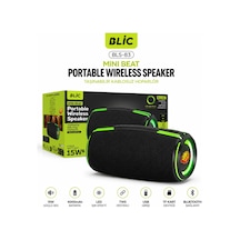 Blic Bls-83 15w Bluetooth Hoparlör, Rgb Led Işıklı, Tws, Usb & Tf Kart, 4000mah, Güçlü Bass-14794